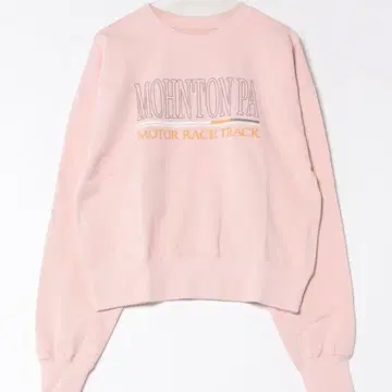 [새상품급] Ungrid 로고 프린트 루즈 맨투맨 핑크