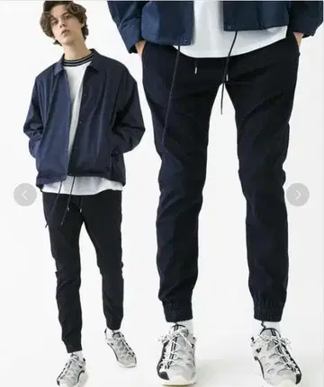 monkey time 스키니 조거 팬츠 인디고 M