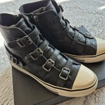 ASH 하이컷 스니커즈 38 블랙