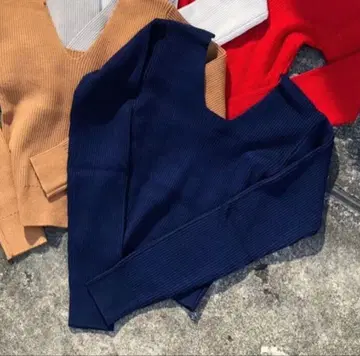 juemi 니트 상의 파랑 주에미 티셔츠 긴팔