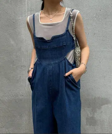 밤색 데님 올인원/Q.anos