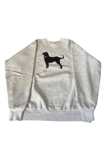 The Black Dog 개 자수 그레이 XL USA