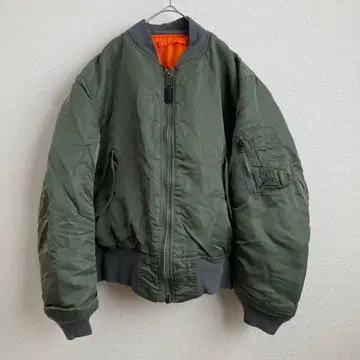 90s MA-1 ALPHA 플라이트 자켓 올리브 그린 USA제