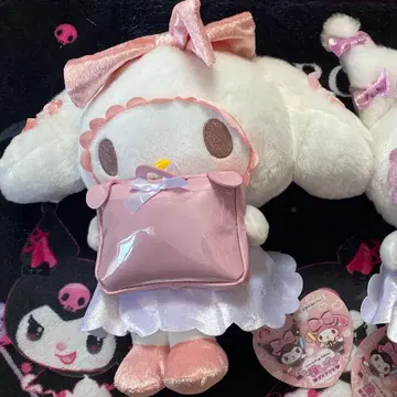 산리오 마이멜로디 최애 활동 다이어리 봉제 인형 토트백 화이트