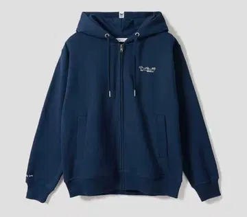 그라니프 너무 긴 개 네이비 풀 지퍼 후드티