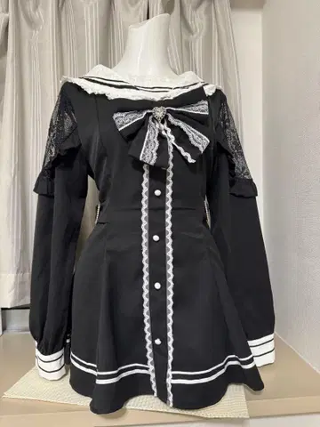 지뢰계 블랙 로리 튜닉 원피스 숏 팬츠 셋업 여성 M~L