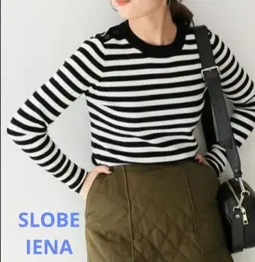 새상품급 [슬로브 이에나] 리브 보더 풀오버