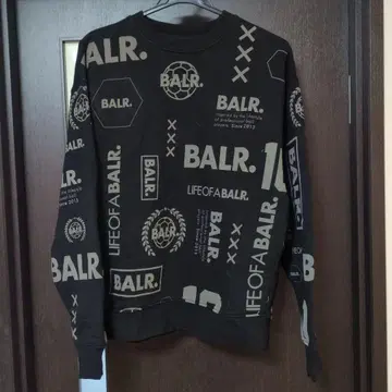 BALR. 로고 프린트 블랙 맨투맨 S