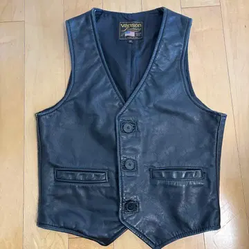 vanson 가죽 베스트 사이즈 38 블랙