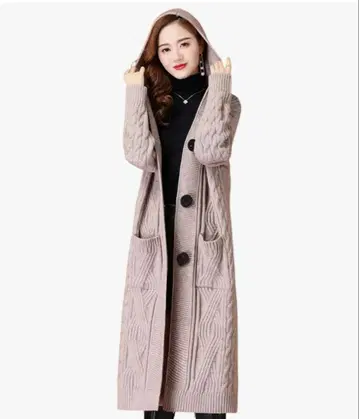 Royal Pine 후드 부착 롱 코트 브라운