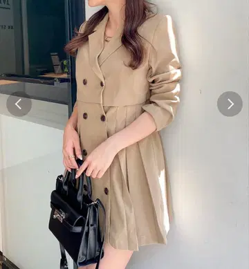 GYDA 트렌치 layer 플리츠 원피스