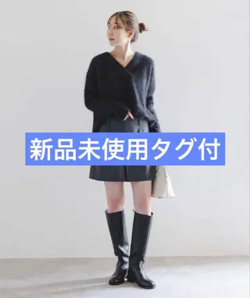 NOBLE 퍼 니트 풀오버 그레이