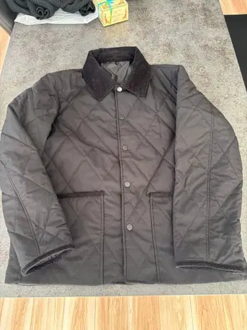 COCA 블랙 퀼팅 자켓 코듀로이 옷깃