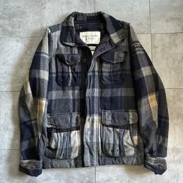 Abercrombie & Fitch 울 체크 무늬 자켓 아바클로