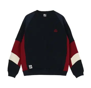 래글런 슬리브 맨투맨 네이비