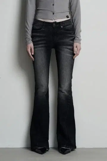 SYNERJYN CAT WASHING DENIM PANTS Black