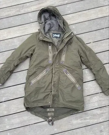 Schott 올리브 그린 밀리터리 자켓 S