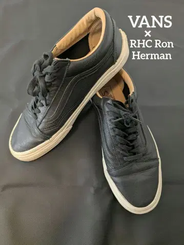 RHC Ron Herman x VANS 블랙 가죽 로우컷 신발