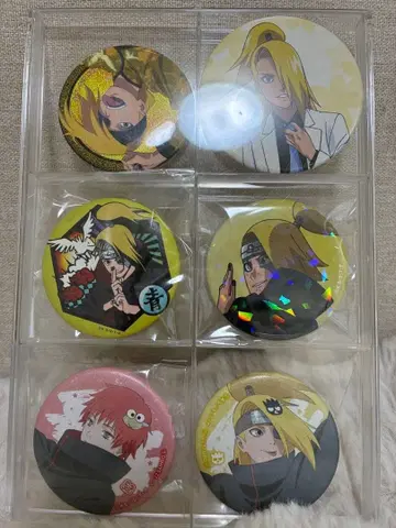 NARUTO 데이다라 캔뱃지 6개 세트 산리오