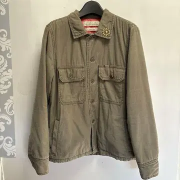 레미레리프 플라워 스터드 밀리터리 셔츠 자켓