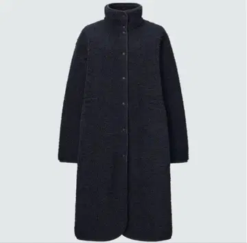 유니클로 C 보아 플리스 스탠드 카라 코트