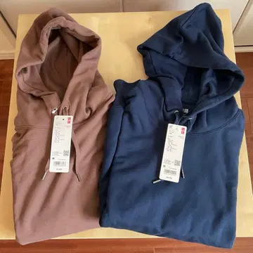 UNIQLO 맨투맨 풀 후드티 M 사이즈 새상품 2색 세트