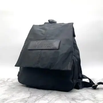 이삭 플랩 백팩 럭색 나일론 블랙