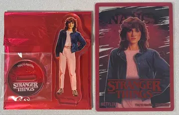 기묘한 이야기 아크릴 스탠드 아크스타 빨간색 금박 카드 낸시