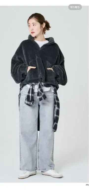 coca 무브 데님 세미 와이드 팬츠