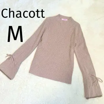 Chacott 챠콧 튤 프릴 리브 니트 핑크 브라운 베이지