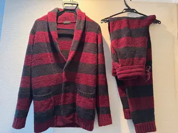 JOSEPH SPORT 셋업 46사이즈 빨검 보더 파일 원단