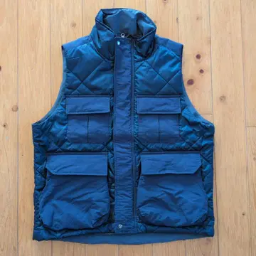 네이비 퀼팅 다운 베스트