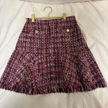LILY BROWN 플레어 스커트 빨간색 계열 트위드 사이즈 1