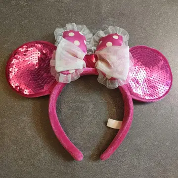 미니 귀 머리띠 핑크