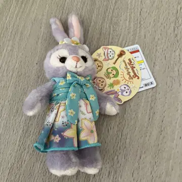 토끼 봉제 인형 꽃무늬 드레스 택 포함