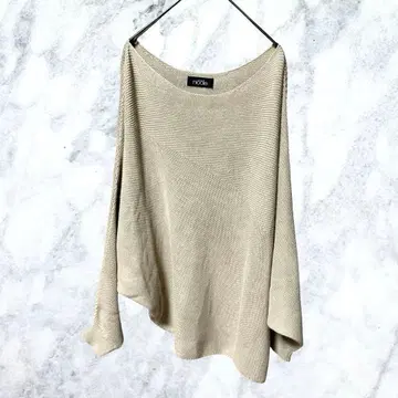 12614 부티크 니콜 변형 판초풍 니트 코튼 100% 일본제