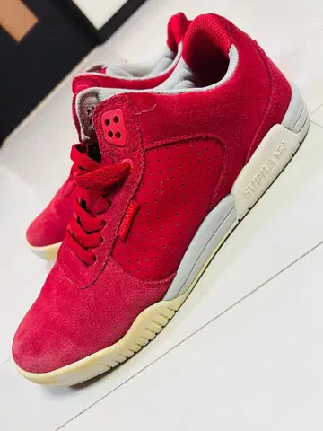 SUPRA 레드 스웨이드 스니커즈 27cm