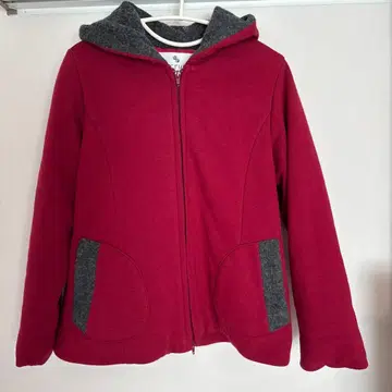 센소유니코 빨간색 충전솜 후드티