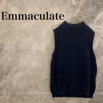 [ 새상품급 ] Emmaculate 여성용 베스트 네이비 일본제 캐주얼
