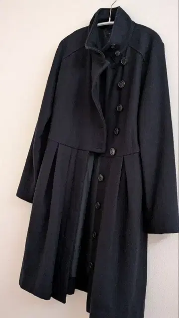 초특가 12/30까지 기간 한정 귀여운 다크 블루 롱 코트 울 혼방