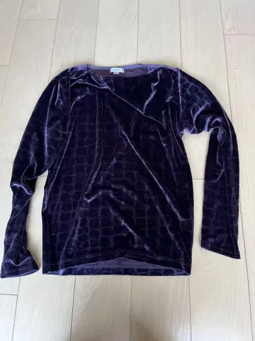 퍼플 벨벳 티셔츠 M