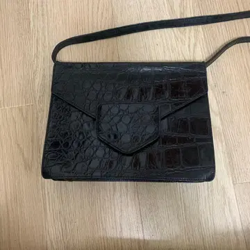 블랙 가죽 숄더백 천연 가죽