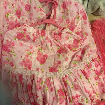 꽃무늬 핑크 유카타 160사이즈