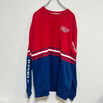 택 포함 XXL prince 스트라이프 트레이닝복 레드 블루 네이비