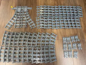 레고 시티 레일 세트 분기 레일 곡선 레일