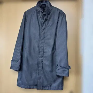 그레이 스트라이프 스텐카라 코트