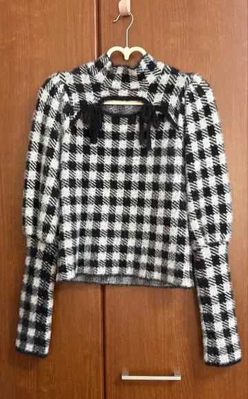 버블스 BUBBLES 더블 리본 슬릿 니트탑 여성용