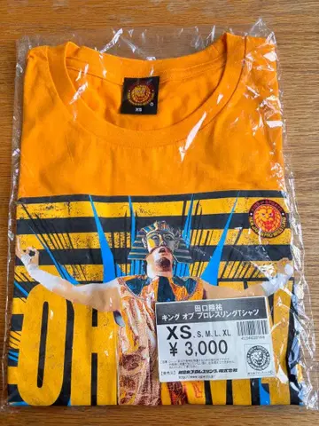 신일본 프로레슬링 T셔츠 XS 오렌지