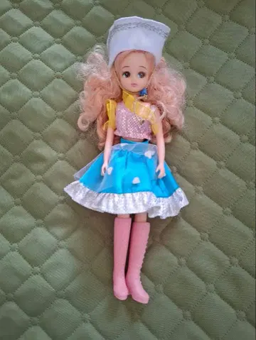 리카짱 옷 갈아입기 인형 파랑과 핑크 드레스