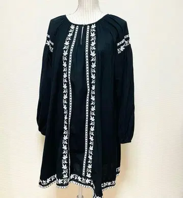 사만사 모스모스 원피스 크로스 자수 튜닉 루즈핏 빅 사이즈